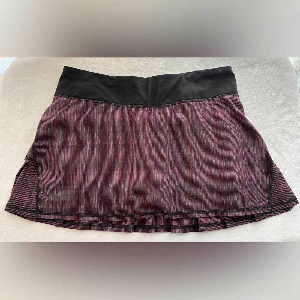 Lululemon skirt. Multi color stripes. Excellent condition size 6.